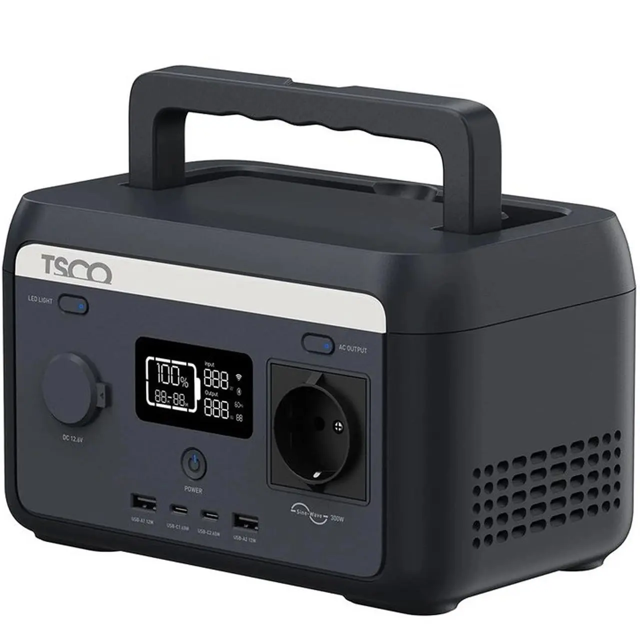 پاور استیشن TSCO 64000mAh مدل TST 301 300W - مشکی